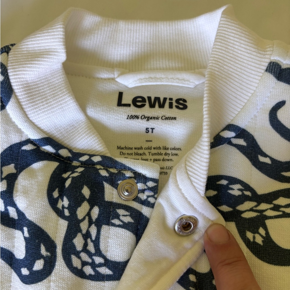 Lewis Kids Snake Print Vest - White and Black - Picture 2 of 3